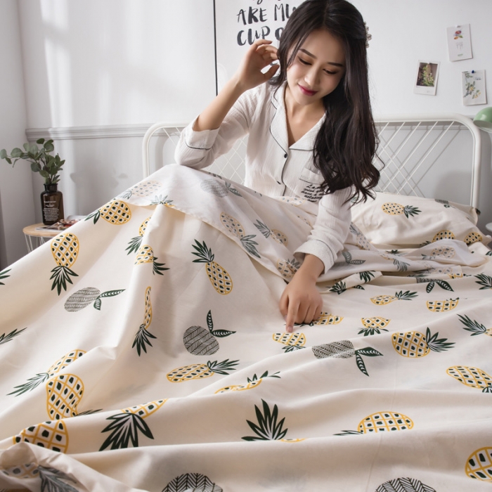 91家纺网 家纺一手货源 找家纺 怡家居  全棉隔脏睡袋印花系列 菠萝蜜