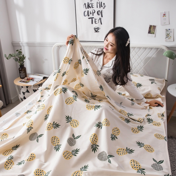 91家纺网 家纺一手货源 找家纺 怡家居  全棉隔脏睡袋印花系列 菠萝蜜