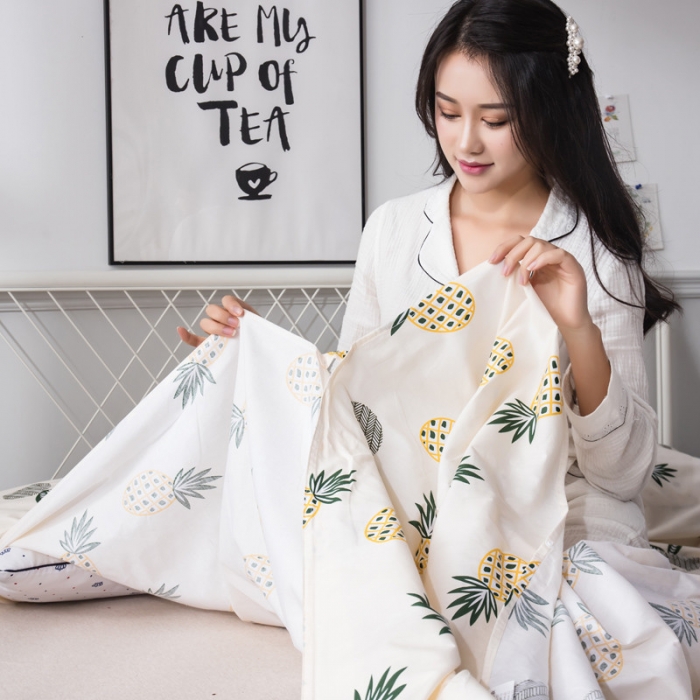 91家纺网 家纺一手货源 找家纺 怡家居  全棉隔脏睡袋印花系列 菠萝蜜