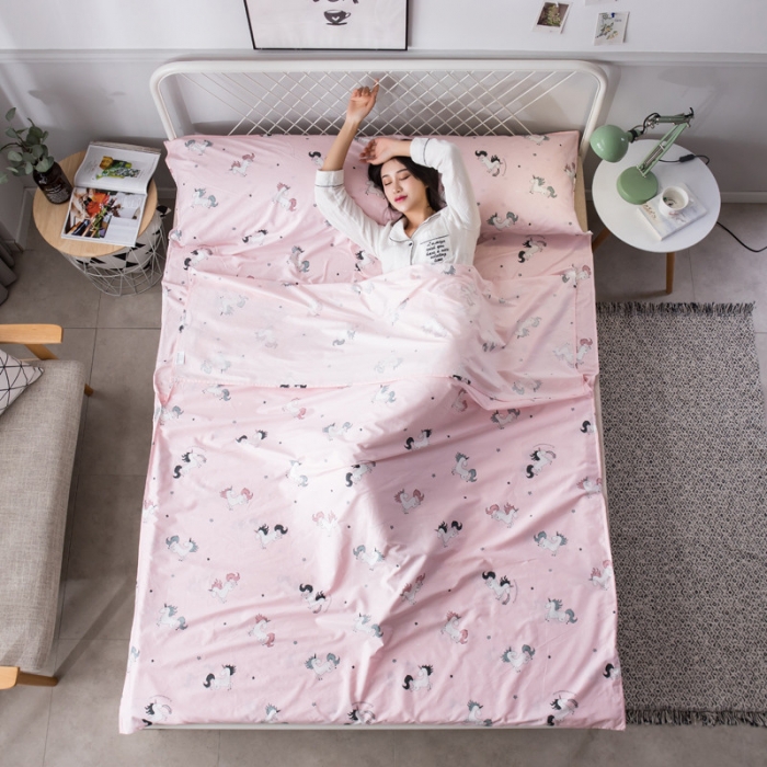 91家纺网 家纺一手货源 找家纺 怡家居  全棉隔脏睡袋印花系列 天马星空