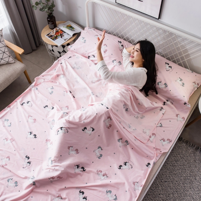 91家纺网 家纺一手货源 找家纺 怡家居  全棉隔脏睡袋印花系列 天马星空