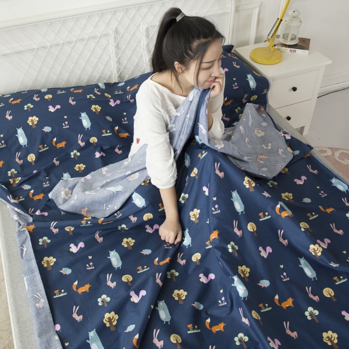 91家纺网 家纺一手货源 找家纺 怡家居  全棉隔脏睡袋印花系列 乐园