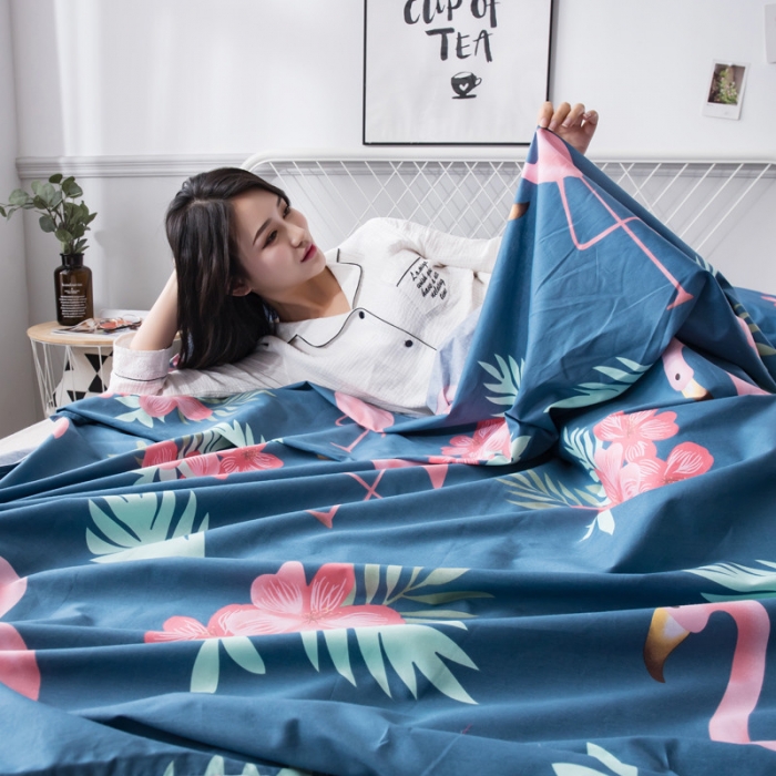 91家纺网 家纺一手货源 找家纺 怡家居  全棉隔脏睡袋印花系列 蓝火鸟