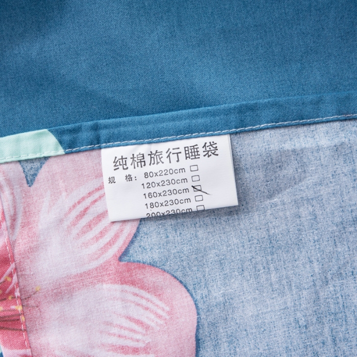 91家纺网 家纺一手货源 找家纺 怡家居  全棉隔脏睡袋印花系列 蓝火鸟