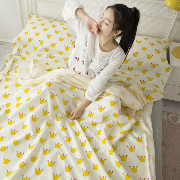 91家纺网 家纺一手货源 找家纺 怡家居  全棉隔脏睡袋印花系列 皇冠