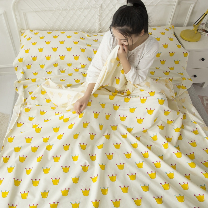 91家纺网 家纺一手货源 找家纺 怡家居  全棉隔脏睡袋印花系列 皇冠