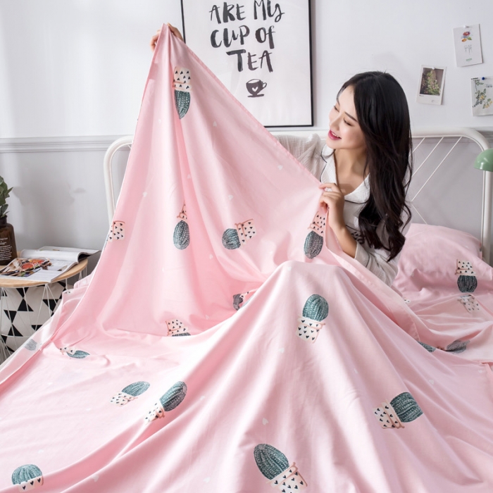 91家纺网 家纺一手货源 找家纺 怡家居  全棉隔脏睡袋印花系列 仙人掌