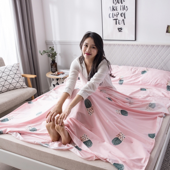 91家纺网 家纺一手货源 找家纺 怡家居  全棉隔脏睡袋印花系列 仙人掌