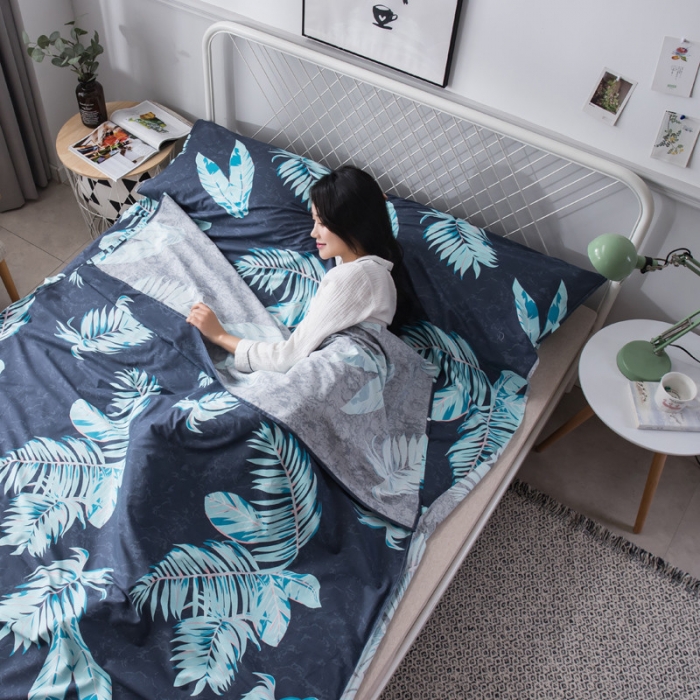 91家纺网 家纺一手货源 找家纺 怡家居  全棉隔脏睡袋印花系列 叶韵