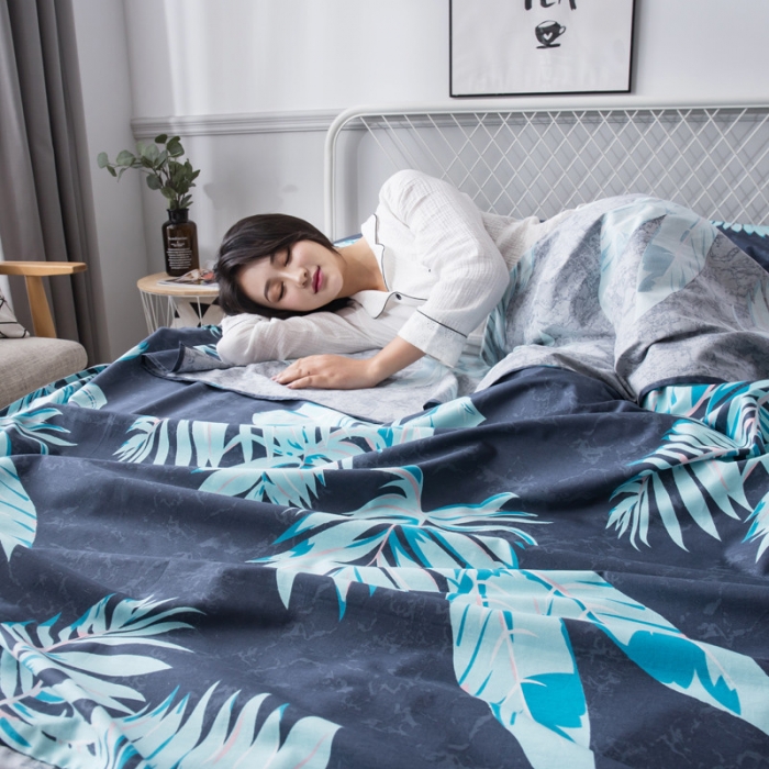 91家纺网 家纺一手货源 找家纺 怡家居  全棉隔脏睡袋印花系列 叶韵