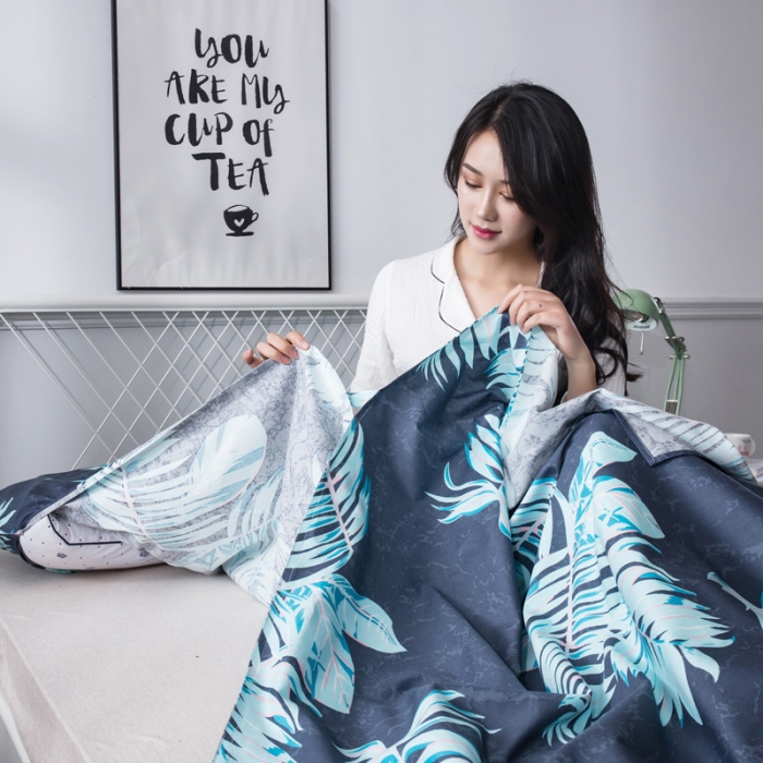 91家纺网 家纺一手货源 找家纺 怡家居  全棉隔脏睡袋印花系列 叶韵