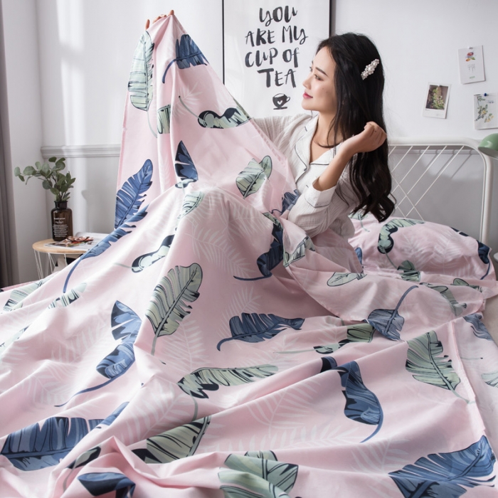 91家纺网 家纺一手货源 找家纺 怡家居  全棉隔脏睡袋印花系列 羽叶