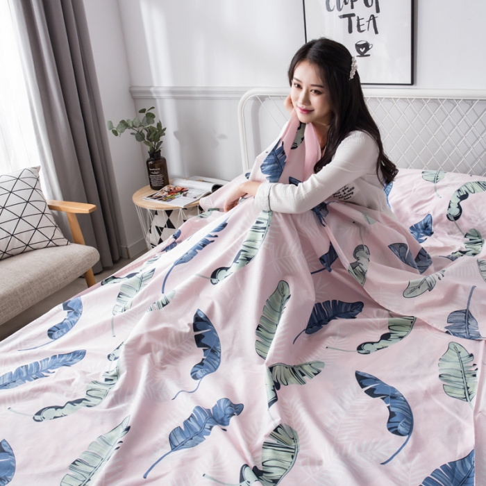 91家纺网 家纺一手货源 找家纺 怡家居  全棉隔脏睡袋印花系列 羽叶