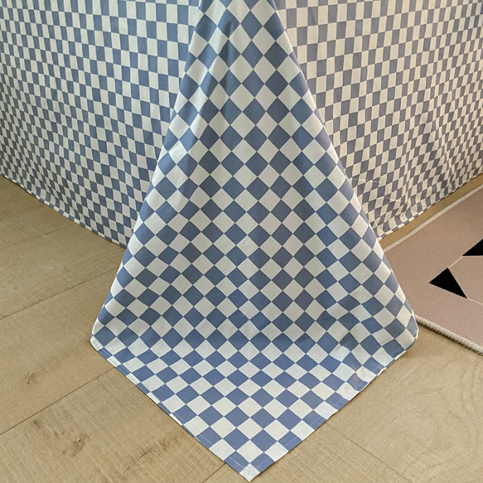 91家纺网 家纺一手货源 找家纺 雅居纺家纺 2022新款13070全棉印花四件套 俄罗斯方块