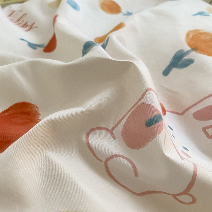 91家纺网 家纺一手货源 找家纺 雅居纺家纺 2022新款13070全棉印花四件套 很嗨兔