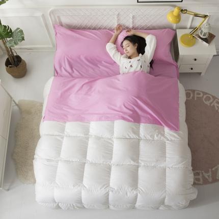 91家纺网 家纺一手货源 找家纺 怡家居 全棉纯色隔脏睡袋 粉色