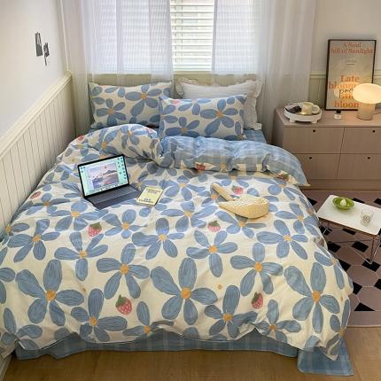 雅居纺家纺 2022新款13070全棉印花四件套 小情调