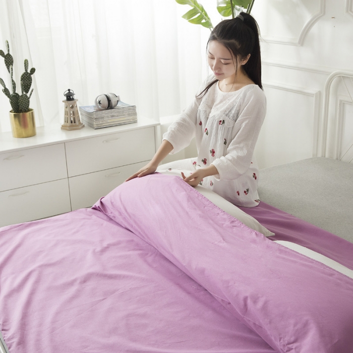 91家纺网 家纺一手货源 找家纺 怡家居 全棉纯色隔脏睡袋 紫色