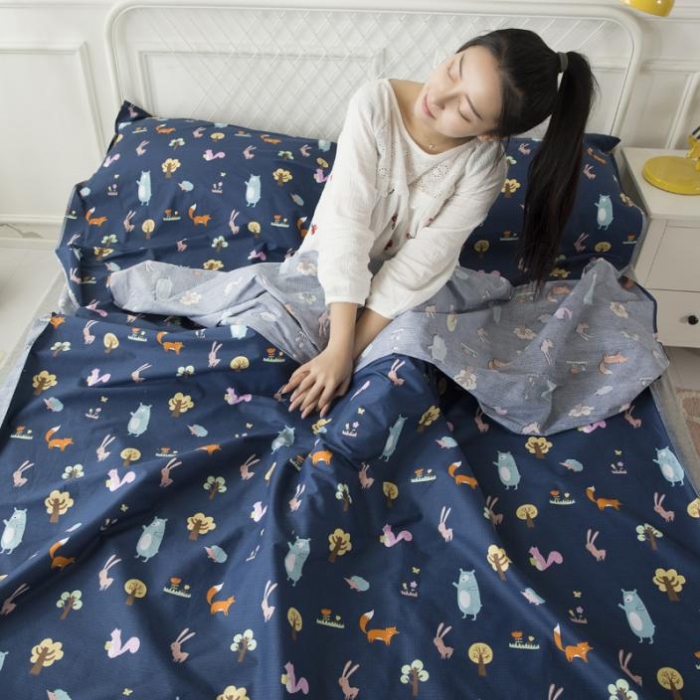 91家纺网 家纺一手货源 找家纺 怡家居 全棉隔脏睡袋 印花乐园