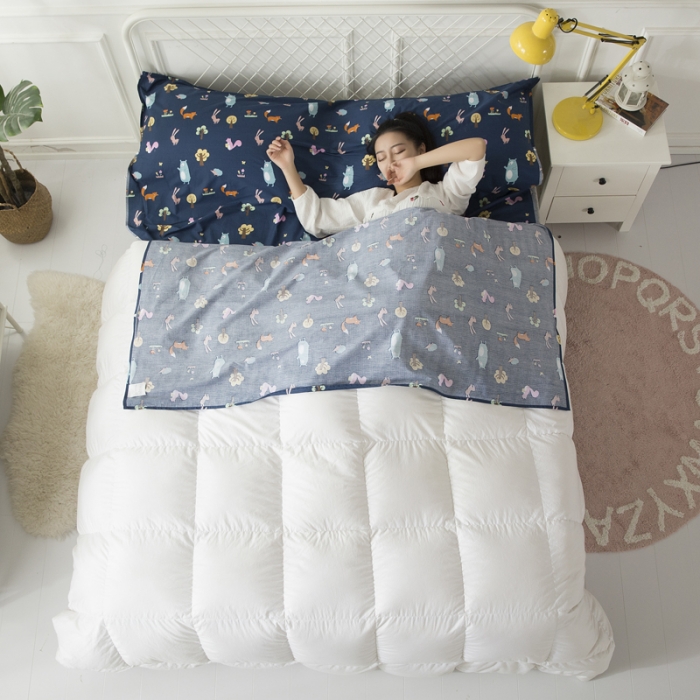 91家纺网 家纺一手货源 找家纺 怡家居 全棉隔脏睡袋 印花乐园