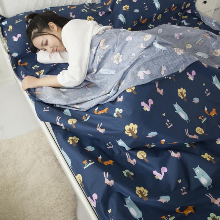 91家纺网 家纺一手货源 找家纺 怡家居 全棉隔脏睡袋 印花乐园