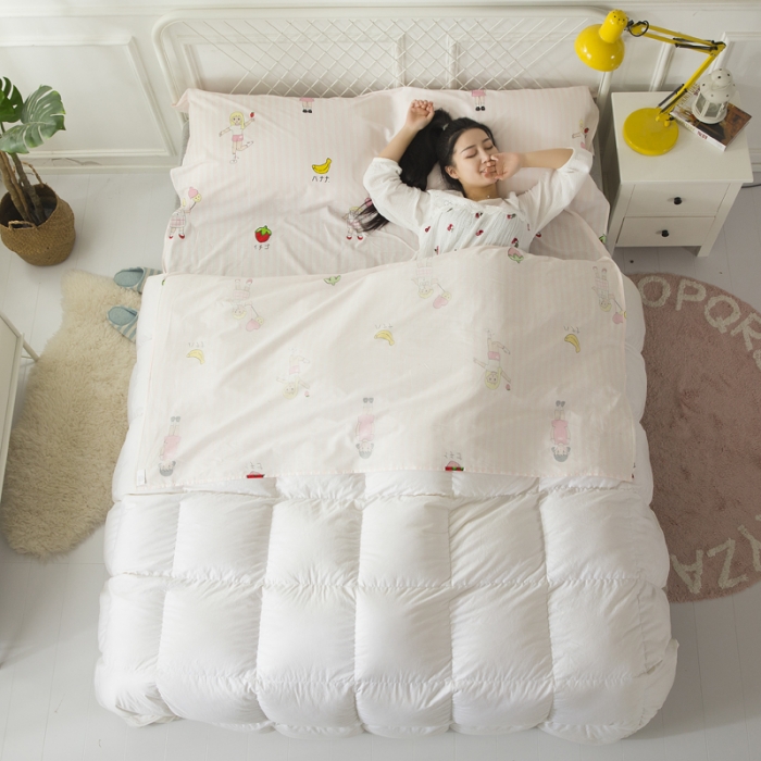 91家纺网 家纺一手货源 找家纺 怡家居 全棉隔脏睡袋 印花梦想