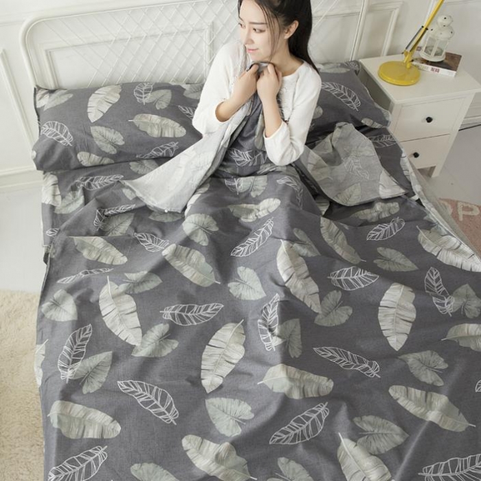 91家纺网 家纺一手货源 找家纺 怡家居 全棉隔脏睡袋 印花品味