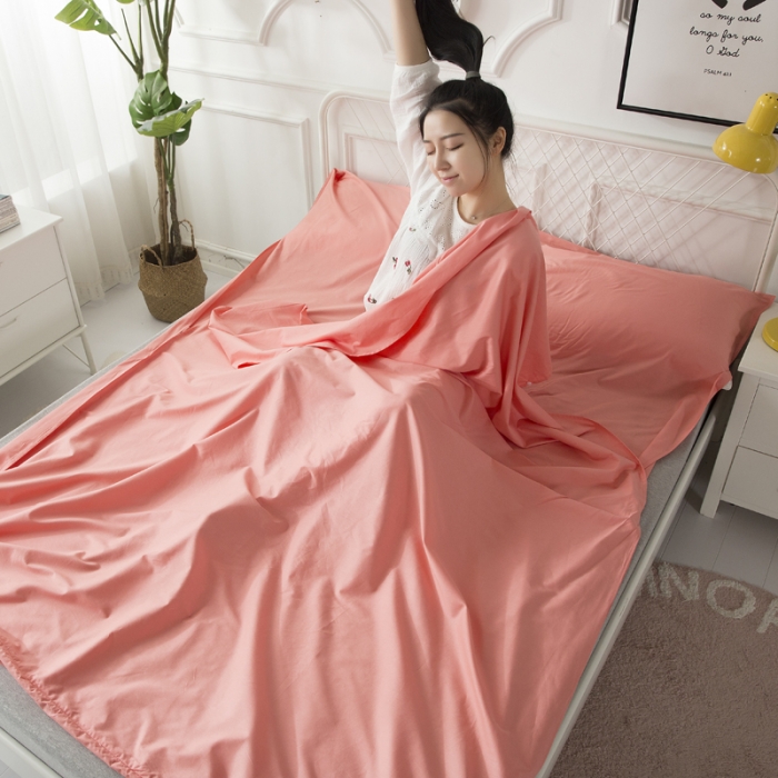 91家纺网 家纺一手货源 找家纺 怡家居 全棉隔脏睡袋 纯色玉色