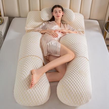 蝶瑾 2022大U型孕妇护腰枕 U型-3D立体气泡棉记忆枕款