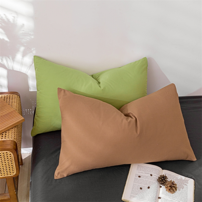 91家纺网 家纺一手货源 找家纺 蓝巢 2021新款全棉色织水洗棉四件套 混搭-浅豆沙