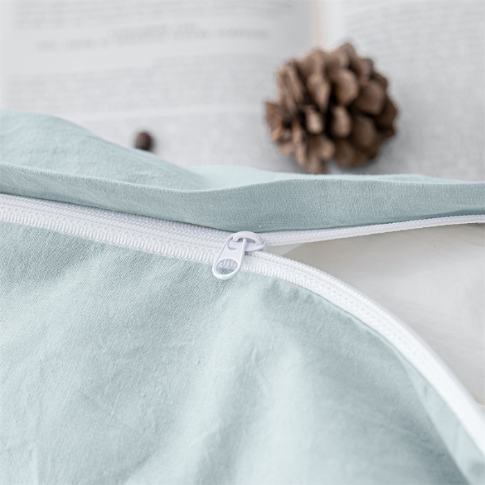 91家纺网 家纺一手货源 找家纺 蓝巢 2021新款全棉色织水洗棉单被套 混搭-繁星蓝