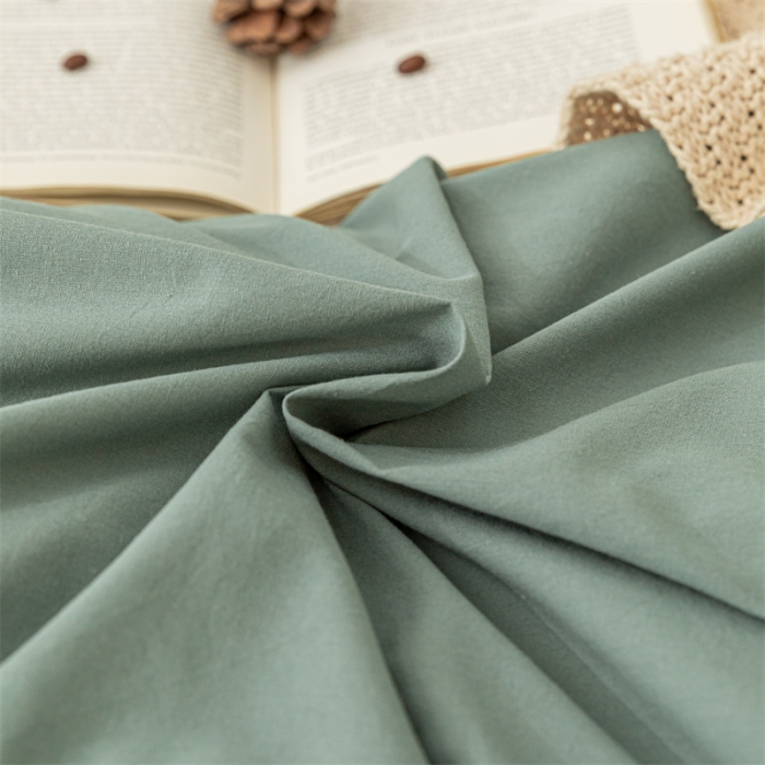 91家纺网 家纺一手货源 找家纺 蓝巢 2021新款全棉色织水洗棉单被套 混搭-松绿