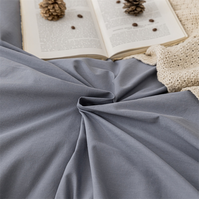 91家纺网 家纺一手货源 找家纺 蓝巢 2021新款全棉色织水洗棉单被套 混搭-紫灰