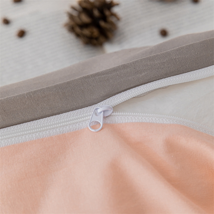 91家纺网 家纺一手货源 找家纺 蓝巢 2021新款全棉色织水洗棉单被套 浅灰粉