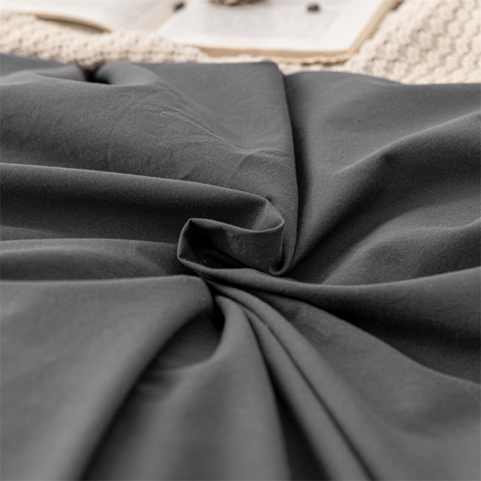 91家纺网 家纺一手货源 找家纺 蓝巢 2021新款全棉色织水洗棉单被套 深灰浅灰