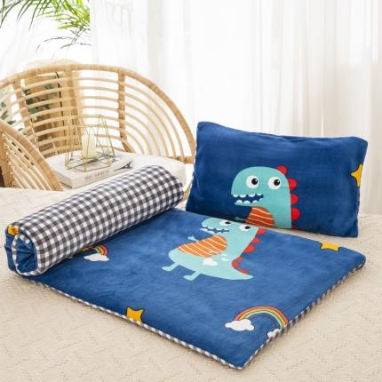 91家纺网 家纺一手货源 找家纺 (总)乐秀 2024新款幼儿园牛奶绒儿童床垫套+床垫芯