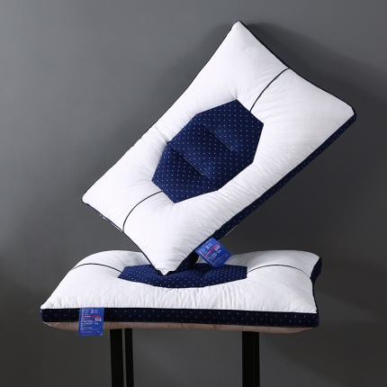 91家纺网 家纺一手货源 找家纺 全棉绗缝羽丝绒透气安睡护颈枕芯助眠定型成人枕头单人护颈枕