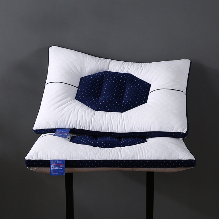 91家纺网 家纺一手货源 找家纺 全棉绗缝羽丝绒透气安睡护颈枕芯助眠定型成人枕头单人护颈枕