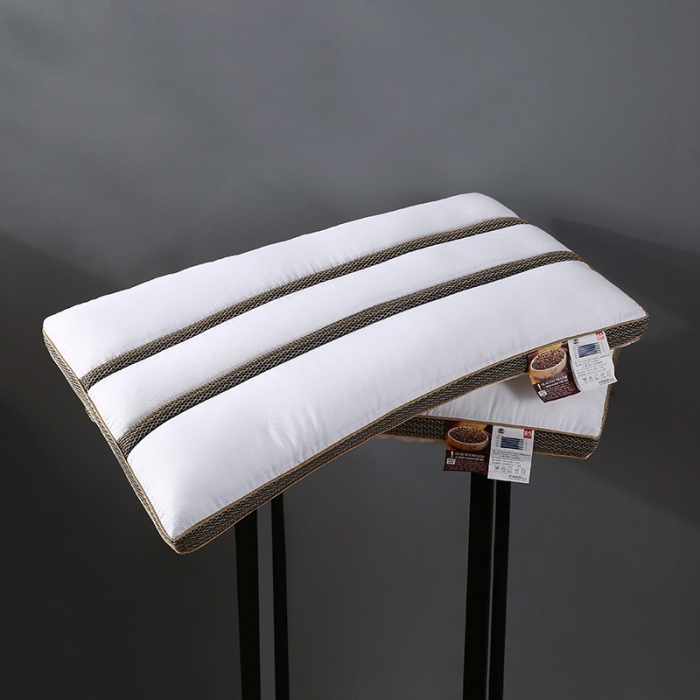 91家纺网 家纺一手货源 找家纺 全棉羽丝绒决明子长条透气安睡护颈枕芯助眠定型成人枕头单人枕