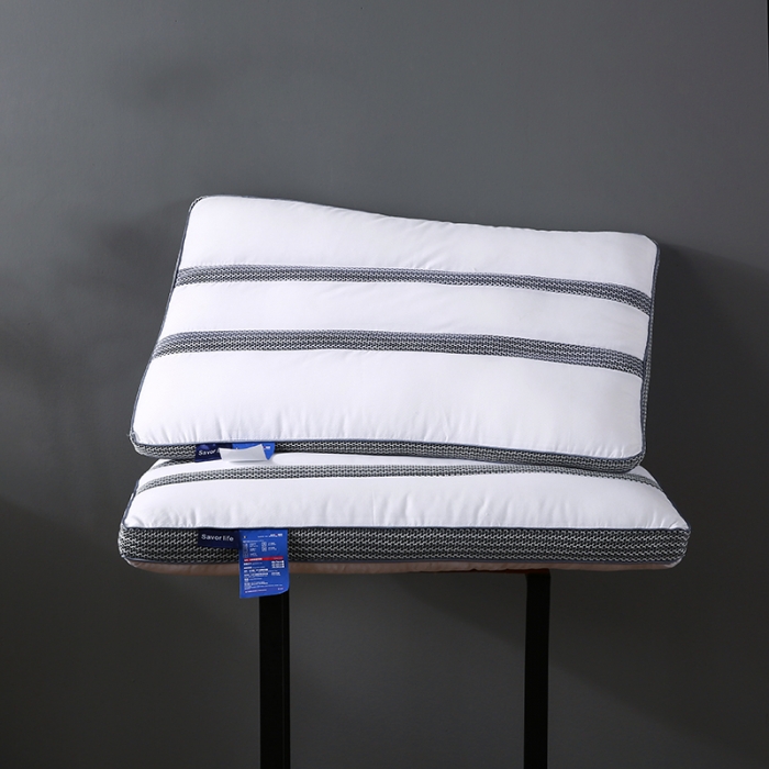 91家纺网 家纺一手货源 找家纺 全棉羽丝绒决明子长条透气安睡护颈枕芯助眠定型成人枕头单人枕