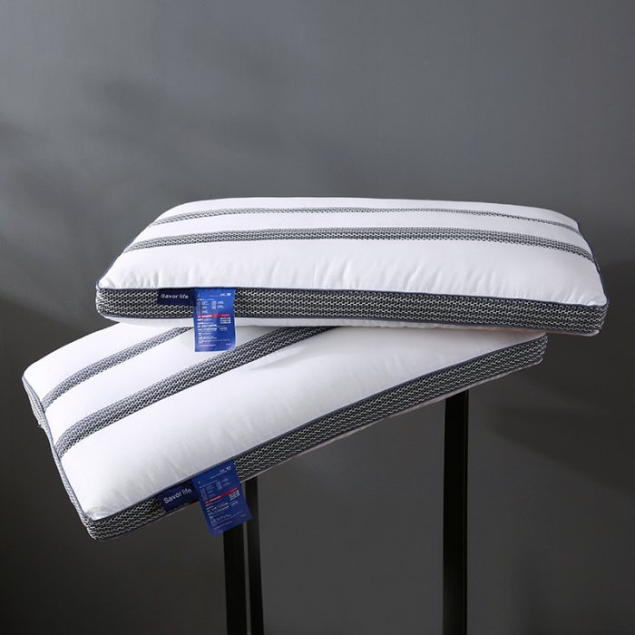 91家纺网 家纺一手货源 找家纺 全棉羽丝绒决明子长条透气安睡护颈枕芯助眠定型成人枕头单人枕