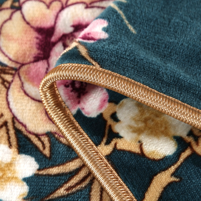 91家纺网 家纺一手货源 找家纺 梦莱情纺新款8.5斤牛奶绒四件套日产12000套 碧月成妆