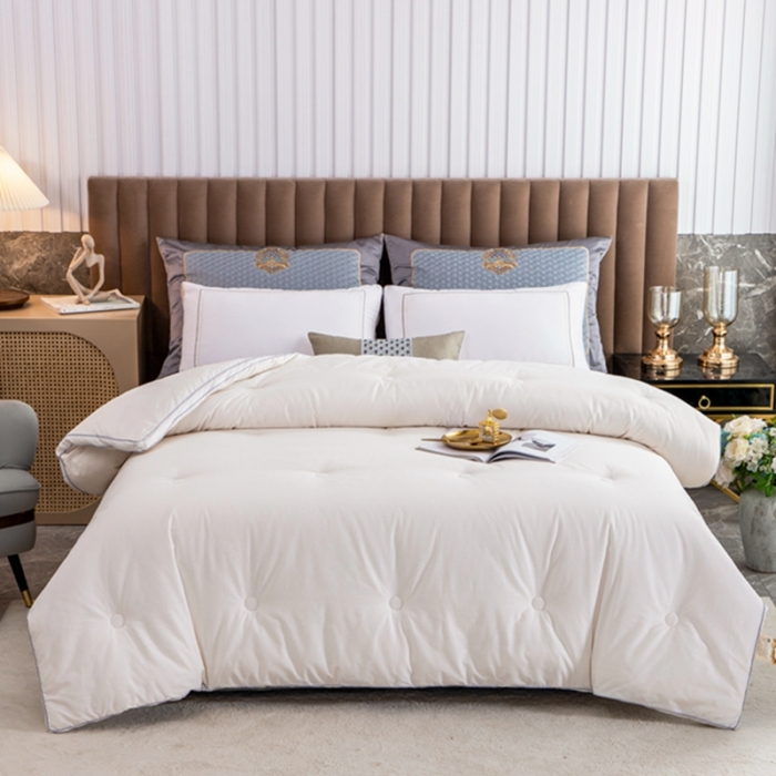 91家纺网 家纺一手货源 找家纺 梦享生活 2021新款13372立体大豆被 白色