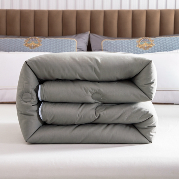 91家纺网 家纺一手货源 找家纺 梦享生活家居  2021新款13372大豆子母被 绅士灰