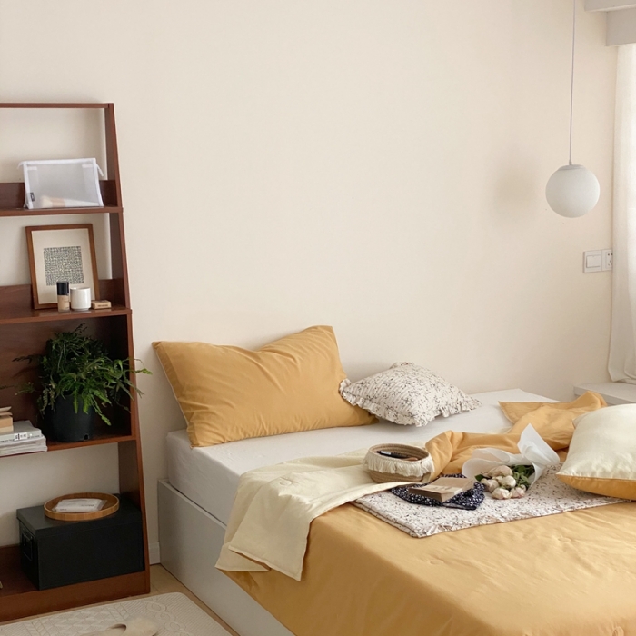 91家纺网 家纺一手货源 找家纺 梦享生活 2022新款水洗棉双拼大豆纤维夏被 蜂蜜黄双拼奶茶