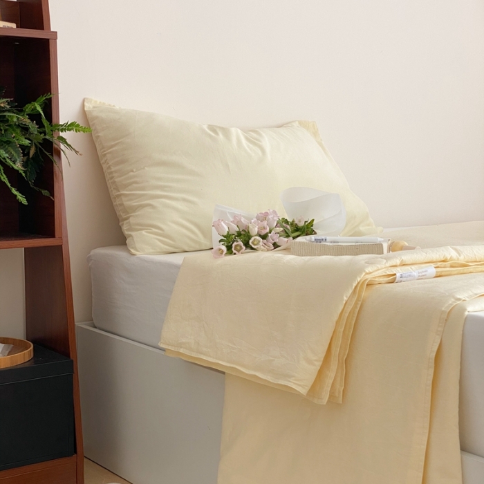 91家纺网 家纺一手货源 找家纺 梦享生活 2022新款水洗棉双拼大豆纤维夏被 奶茶