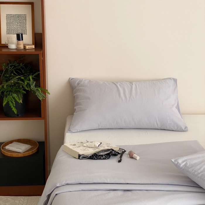 91家纺网 家纺一手货源 找家纺 梦享生活 2022新款水洗棉双拼大豆纤维夏被 新浅蓝