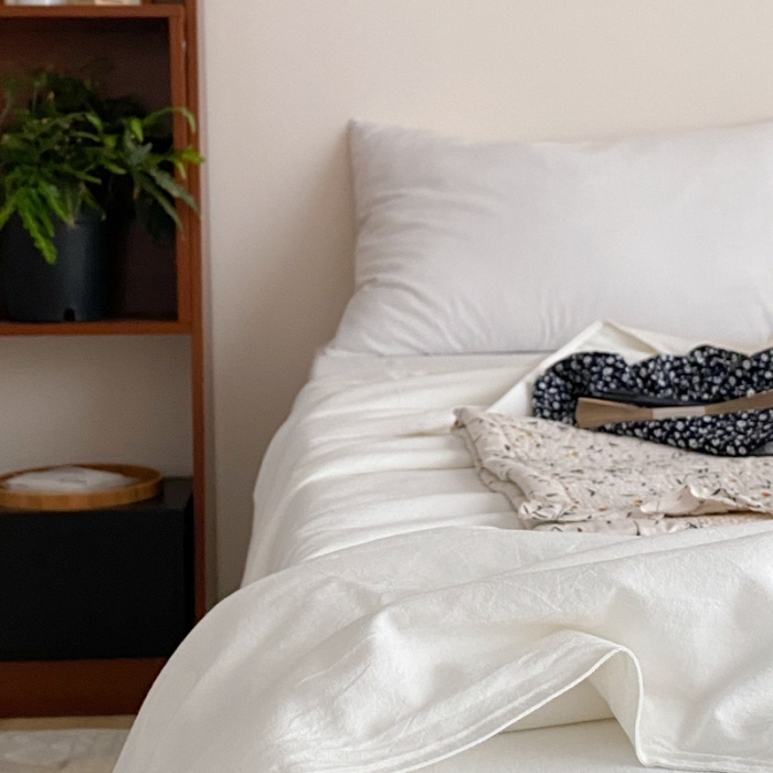 91家纺网 家纺一手货源 找家纺 梦享生活 2022新款水洗棉双拼大豆纤维夏被 一抹白