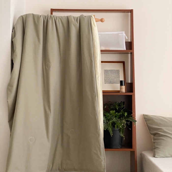 91家纺网 家纺一手货源 找家纺 梦享生活 2022新款水洗棉双拼大豆纤维夏被 芝士混搭