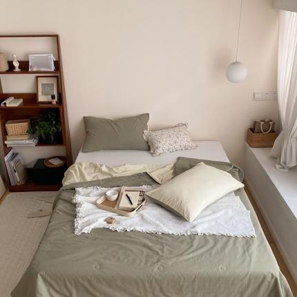 梦享生活 2022新款水洗棉双拼大豆纤维夏被 芝士混搭